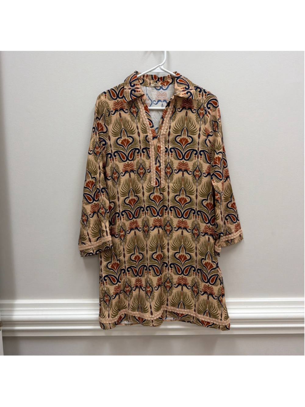 Jodifl Bohemian Tunic Dress Paisley Print Sz Small!